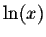 $\ln(x)$