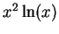 $x^2 \ln(x)$